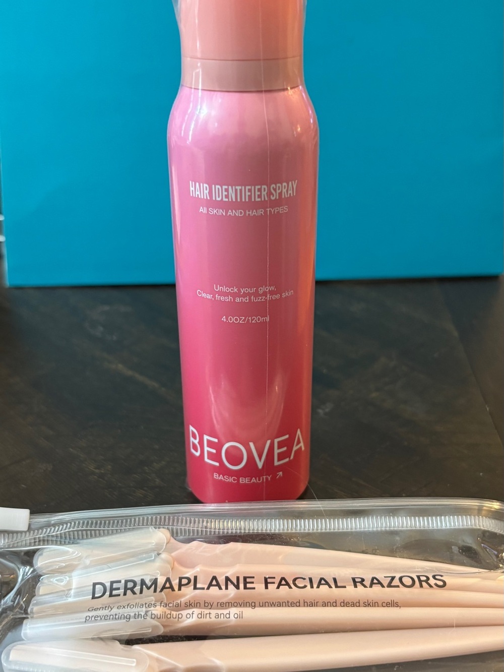 Pink Hair Identifier Spray & Dermaplane Razors